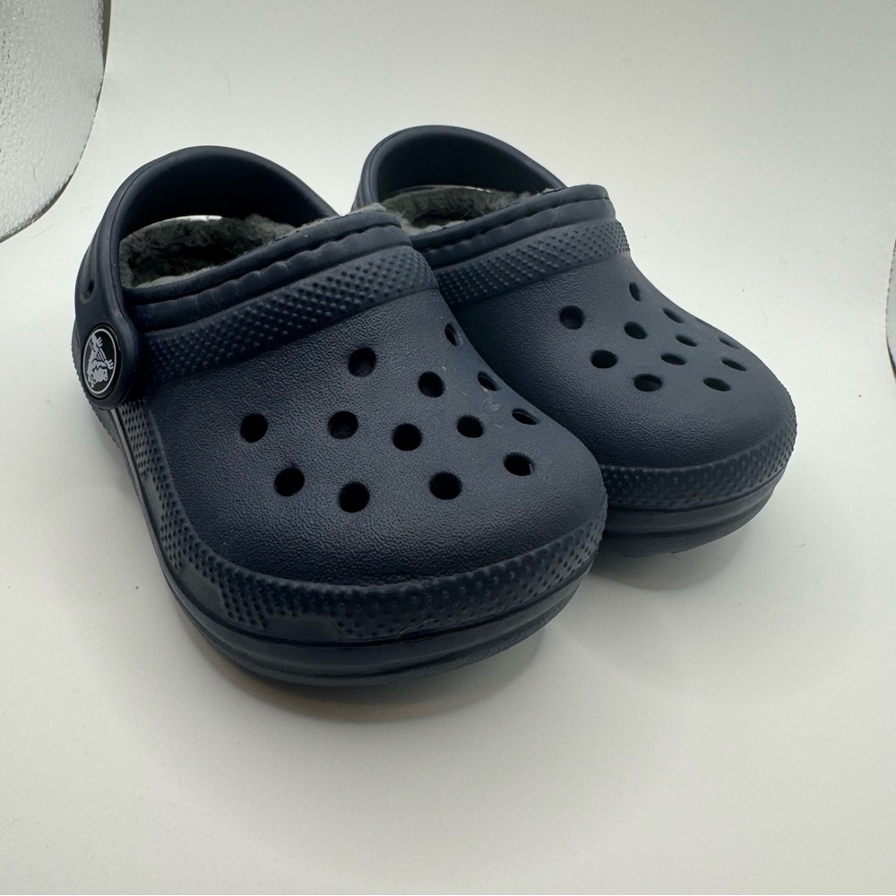Crocs Kids' Fuzzy Navy Blue